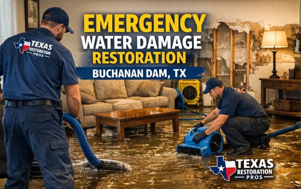 Water Damage Restoration in Buchanan Dam, TX