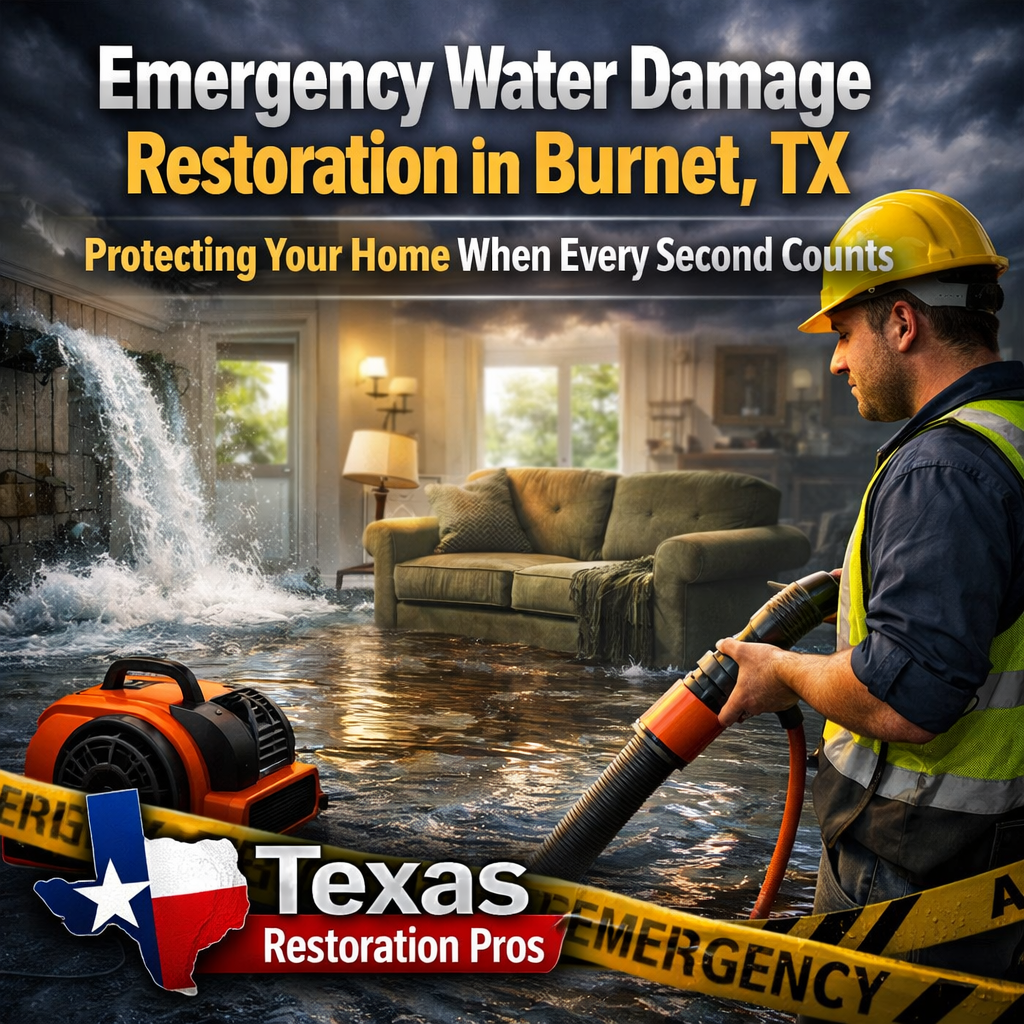 Water Damage Restoration in Burnet