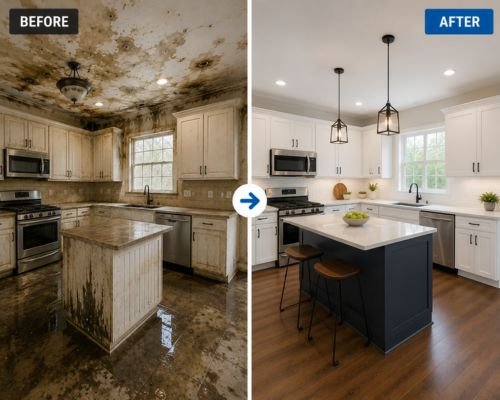 Kitchen - Water Damage Restoration